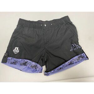Kappa Womens Short size Small Black Purple‎ athletic Athleisure Pull on